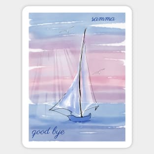 Sea and yacht Sticker